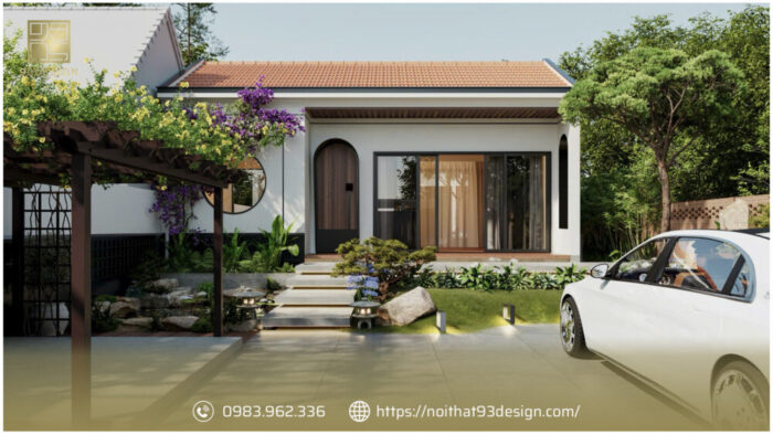 Không gian kết hợp với cây xanh và ánh sáng tự nhiên 