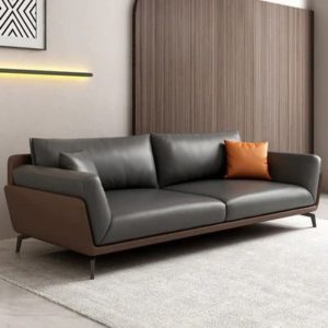Ghế Sofa Da Nhỏ Phòng Khách D176 Màu Đen